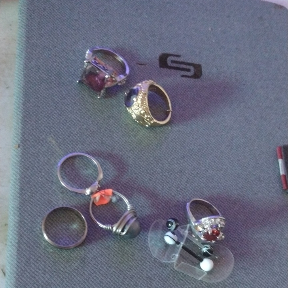 Elegant Silver and Gold Rings Set